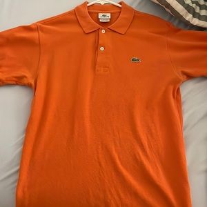 Orange Lacoste Polo Size 3 (S)